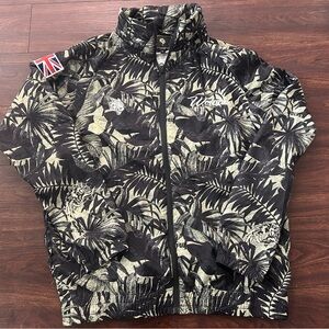 Civil Regime Darc Sports Windbreaker Wolves Jacket Zip Up Hoodie SZ Small Camo